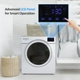 thumbnail image 3 of ROVSUN 13LBS Portable Clothes Dryer, 3.2Cu. Ft High End Front Load Tumble Laundry Dryer with LCD Touch Screen, Stainless Steel Tub & Exhaust Pipe for Apartment, Home, Dorm-110V / 1500W, White, 3 of 9