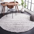 thumbnail image 2 of SAFAVIEH Berber Dayna Abstract Shag Area Rug, 7' x 7' Round, Grey/Dark Grey, 2 of 8