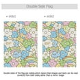 thumbnail image 5 of Ryvnso Cartoon Flower Rainbow Pattern Garden Flag 28x40 Inch Double Sided Seasonal Yard Decoration, 5 of 6