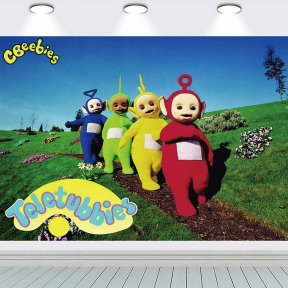 Teletubbies Backdrop Banner Party Supplies Poster Movie Theme Background for Photography Birthday Decorations