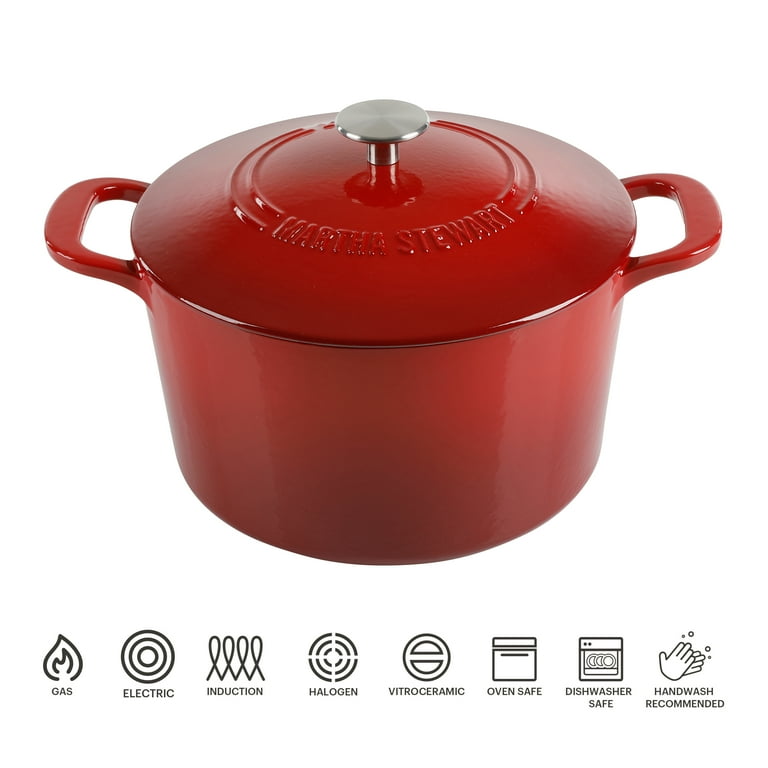 Martha Stewart Everyday Eastwick 7 Quart Enamel on Steel Dutch