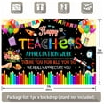 thumbnail image 3 of Thank You Teachers Staff Backdrop, Teacher Appreciation Week We Appreciate You Photography Background, Bulletin Board Teachers' Day Party Hanging Photo Booth Decor for School Classroom Office 7x5ft, 3 of 6