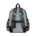 thumbnail image 3 of Mushroom and Moon Black Pattern Backpack for School, Cute School Bag with Adjustable Shoulder Straps and Padded Back, 13.4"x11"x4.7", 3 of 5