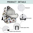 thumbnail image 4 of Monster Cartoon Truck White Pattern Cute School Backpack Bag for School with Padded Back and Adjustable Shoulder Straps 15.25"x11.5"x5.25", 4 of 5