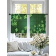 thumbnail image 4 of Saint Patrick'S Day Clover Green Leaf Sheer Curtains 2 Panels Set Sheer Window Curtains Light Filtering Rod Pocket Voile Drapes for Bedroom Living Room 52"x45", 4 of 9