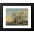 thumbnail image 2 of Reinier Nooms 18x15 Black Modern Framed Museum Art Print Titled - The Caulking of Ships at the Bothuisje on Het Ij in Amsterdam (1650 - 1668), 2 of 5