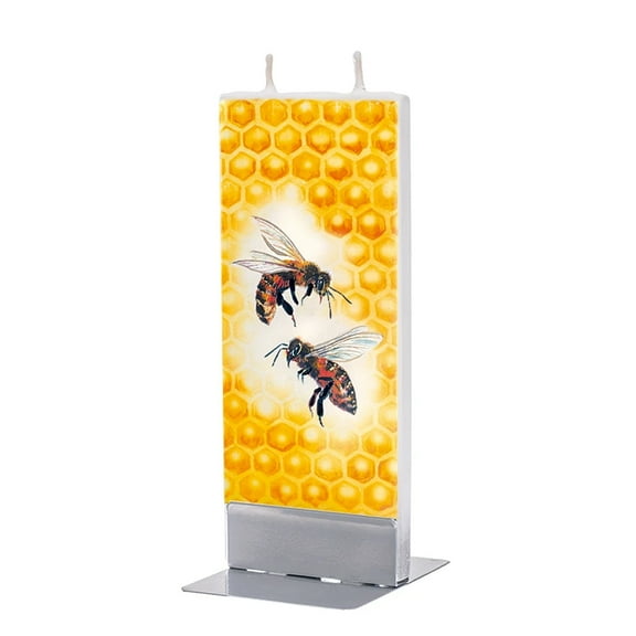Home Decor Honey Bees Honeycomb Candle Unscented Handmade Flat Painted D20007