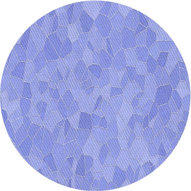 Ahgly Company Tapis d'Intérieur Rond Lavable en Machine Bleu Ardoise Clair Transitionnel, 8 Pieds Rond