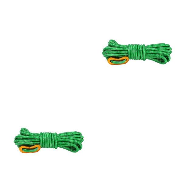 Sonducket Paquete de 4 carpas Cuerda de viento Luminoso Portátil Senderismo Camping Toldo Lona Toldo Hebillas de cordón fijo A prueba de viento Verde Verde 2piezas Sonducket CBP444631