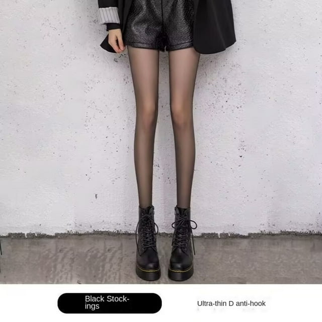Bas d'Été Mode Protection Solaire Collants Sexy Doux Décoration Robe au-Dessus du Genou Chaussettes Longues Noires