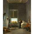thumbnail image 2 of Cogniet, Leon 15x17 Gold Ornate Wood Framed with Double Matting Museum Art Print Titled - The Artist in His Room at the Villa Medici, Rome, 2 of 4