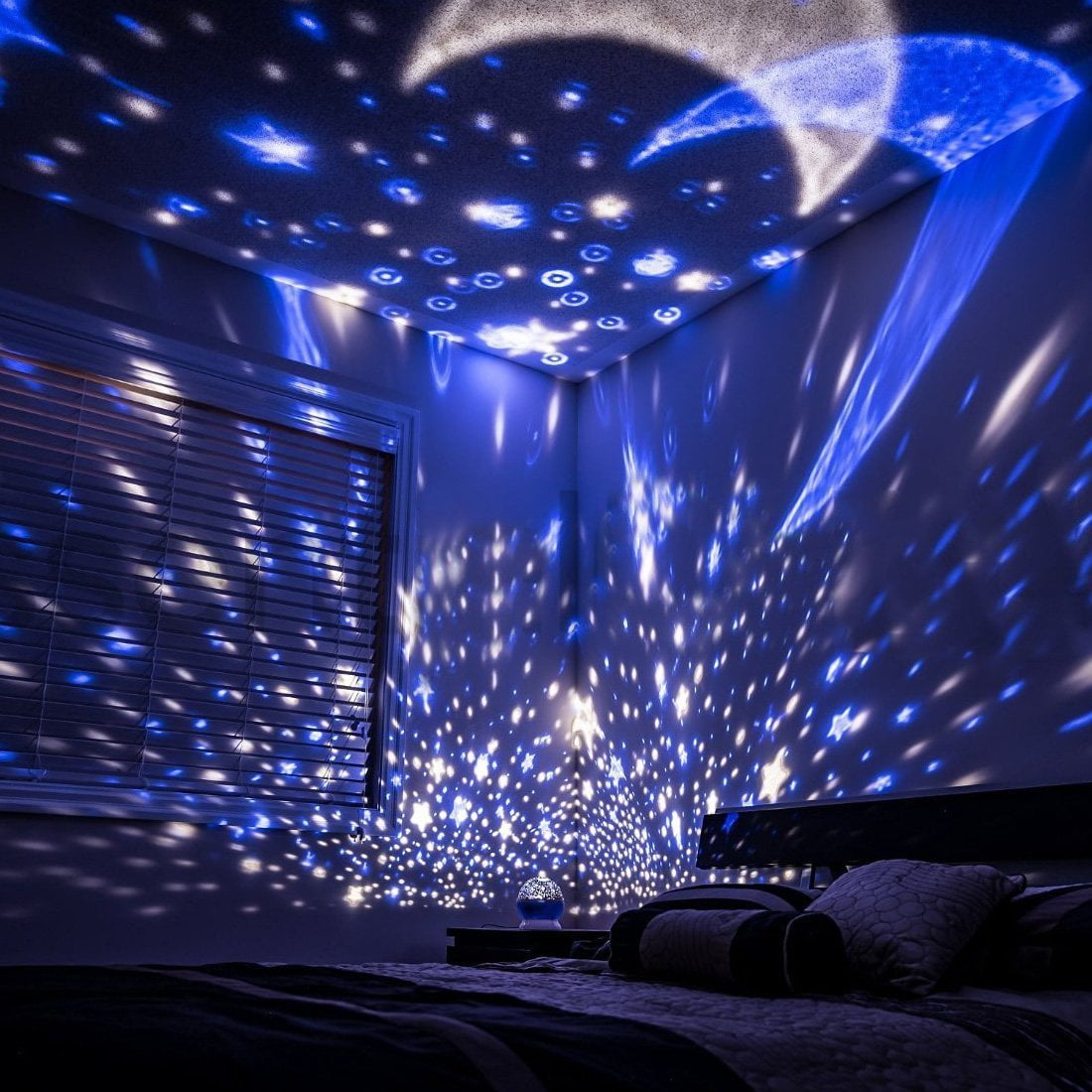 Night Lighting LampMoon Star Night Light Rotating Star Projector