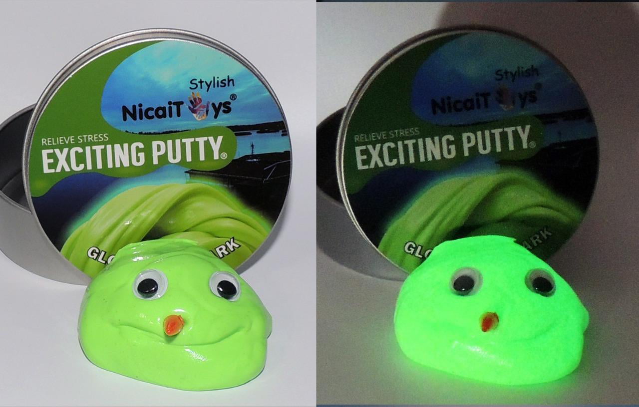 Details about   Luminous Glow The Dark Hand Putty Super Stress Relieves Relaxing Fun Slime 100b 