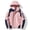 (Fashion 6)Watermelon Red, variant on Aimik Womens Color Block Hooded Jacket Casual Lightweight Outdoor Windbreaker Sports Jacket with Front Zipper