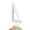 Retractable Wall Mounted Drying Rack for Clothes, Laundry Room Metal Hanging Organizer, White, 1.2 x 11 x 15 in.