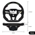 thumbnail image 6 of LOSCHEN Real Carbon Fiber Steering Wheel For Dodge Charger/Challenger/SXT/GT/RT/SRT/Heallcat D-shaped LED Shift Indicator Steering Wheel with Heating Function, 6 of 7