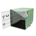 thumbnail image 3 of Floral Dog Crate Cover, Continuous Happy Summer Tone Flowers Illustration Blossoming Botany Layout, Easy to Use Pet Kennel Cover Small Dogs Puppies Kittens, 7 Sizes, Seafoam and Yellow, by Ambesonne, 3 of 6