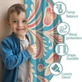 thumbnail image 3 of Blackout Kids Curtains,Blue and Pink Pioneer Flower Childrens Insulated Curtains Set Of 2,Bedroom Essentials,Toddler Room Decor 52x84in(132x213cm), 3 of 5