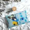 thumbnail image 5 of Zufioo French Bulldog Dog in a Bathtub Print Double-Sided Throw Pillow Cover, Pillow Protector Home Decor - With Hidden Zipper, Suitable for Bedroom, Living Room, Car Interior-14"x20", 5 of 6