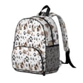 thumbnail image 2 of Bulldog Dog and Footprints Backpack Backpack for School,Cute School Bag,Schoolbag with Adjustable Shoulder Straps & Padded Back,13.8"x11.4"x6", 2 of 6