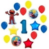 Elmo Sesame Street 1st Birthday Party 16 Piece Supplies Balloon Decoration Bouquet Set