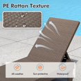thumbnail image 5 of Demifill Outdoor Chaise Lounger Chair with Waterproof Rattan Textured PP Surface and 330 lbs Capacity, Chaise Lounge for Outdoor as Garden, Yard, Brown, 5 of 7