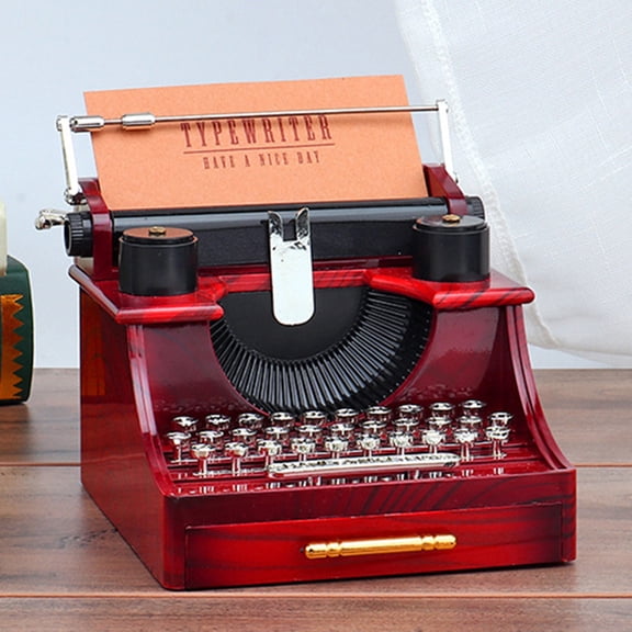 OUNONA 1Pc Retro Typewriter Shape Musical Box Multi Color Decorative Desktop Adornment