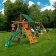 Gorilla Playsets Ozark II Wooden Swing Set with Punching Ball, 2 Belt