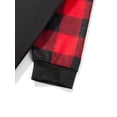 thumbnail image 6 of EYIIYE Christmas Pajamas for Family, Family Christmas Pajamas Matching Sets Letters Elk Print T-shirt with Plaid Pants, 6 of 8