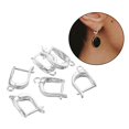thumbnail image 1 of 6 Uds Ganchos para Pendientes Macarena Ganchos de Alambre para Oreja Metal Moda Mujer DIY Cierres de Pendientes Cuadrado plateado, 1 of 8