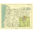 thumbnail image 2 of Hoen 14x12 Black Ornate Wood Framed with Double Matting Museum Art Print Titled - Oregon - Grande Ronde - Hoen 1896, 2 of 4
