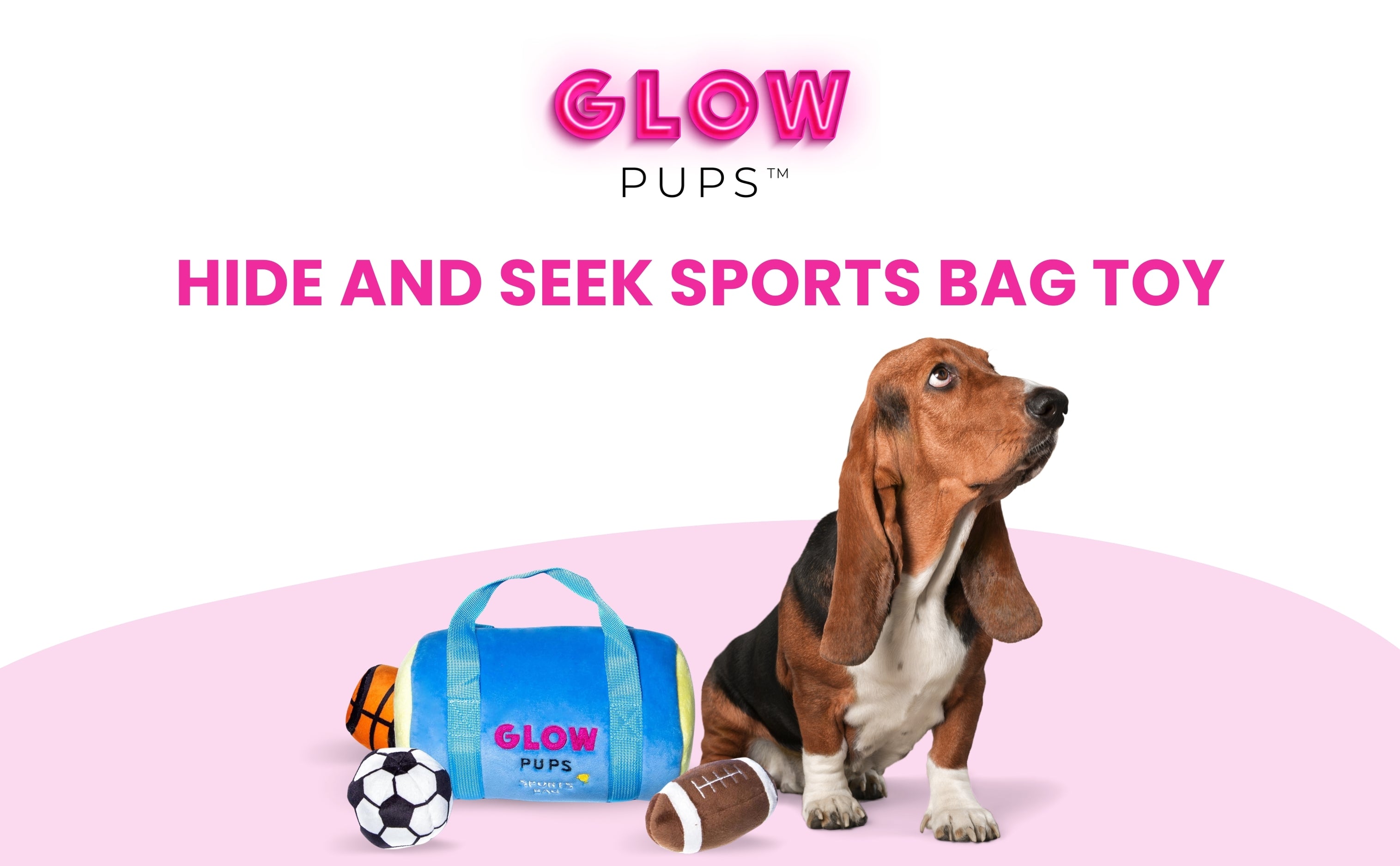 Glow Pups Dog Toys Sports Bag Hide and Seek