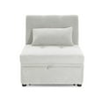 thumbnail image 6 of EBQOSK Convertible Sofa Bed with Wooden Legs – 2-in-1 Comfort & Style White, 6 of 7