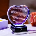 thumbnail image 3 of Arikyrist Goddaughter Gifts from Godmother Birthday Gifts for Goddaughter from Godparents With LED Base Heart Crystal Keepsake Unique Goddaughter Gift Idea on Christmas Graduation, 3 of 7