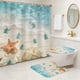 thumbnail image 4 of Juego de cortina de ducha | Decoración de baño de 4 piezas con tela de poliéster impermeable, 4 of 6