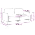thumbnail image 4 of vidaXL 2-Seater Sofa Black 140 cm Faux Leather, 4 of 5