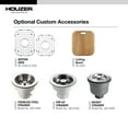 thumbnail image 6 of Houzer Glowtone 33 in Stainless Steel Topmount 1-hole 60/40 Double Bowl Kitchen Sink - ISL-3322BS1-1, 6 of 6