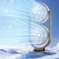 thumbnail image 2 of Sentmoon Portable Fan for Travel Travel Fans Portable Double Head Two-way Desktop Portable Fan with Three Adjustable Wind Speeds High Wind Power Fan for Home Office Camping and Bedroom Use, 2 of 7