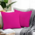 thumbnail image 4 of Outdoor Waterproof Throw Pillow Covers Set of 2 Rosy Pink Decorative Pillowcases Square Outdoor Pillows Cushion Case 16x16 Inch Solid Color Patio Pillows for Couch Sofa Bed Garden, 4 of 7
