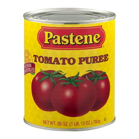(6 Pack) Pastene Pastene  Tomato Puree, 28 oz (Best Canned Tomatoes For Pizza)