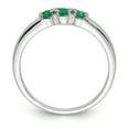 thumbnail image 3 of Primal Silver Sterling Silver Rhodium-plated Emerald Ring, 3 of 7