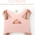 thumbnail image 5 of NIEWTR Womens Front Snap Closure Bras Soft Seamless Wireless Lace Bralettes Comfort Full Coverage Bra(Light Pink,XL), 5 of 6