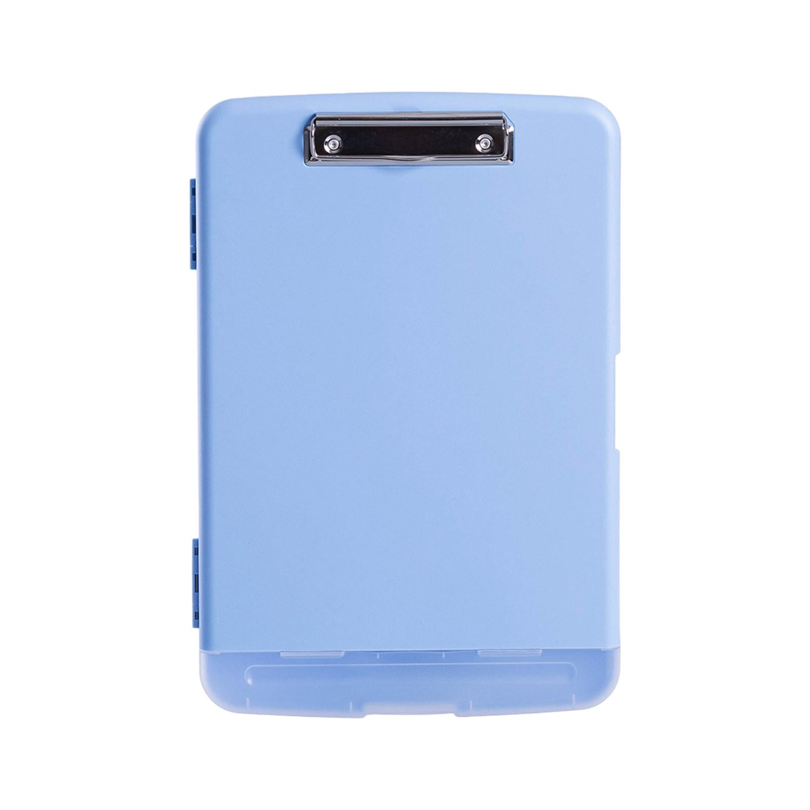 simhoa Low Profile Clipboard with Storage and Pen Holder A4 Size Clipboard Organizer,PP,Multifunctional Nursing Clipboard for Office light blue