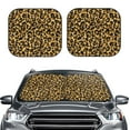 thumbnail image 2 of Sikiie Gold Glitter Leopard Print Foldable Car Windshield Sun Visor, Car Window Sunshade Suitable for Sedan, SUV and Truck Car Accessories-Large, 2 of 6