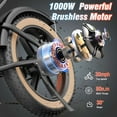 thumbnail image 2 of Electric Bike for Adults Q20,1000W 30MPH,48V 15.6AH Electric Bicycle,20"Fat Tire Mountain Bike,UL2849, 2 of 8