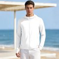 thumbnail image 2 of Garbnen Unisex Ice Silk UPF 50+ Sun Protection Jacket Full Zip Quick Dry Rash Gaurd Hoodie Lightweight Waterproof Outdoor Beach Sun Shirts with Pockets for Men and Women, 2 of 7