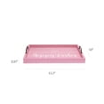 thumbnail image 3 of Mod Lighting and Decor Rectangular Wooden "Hoppy Easter" Accent Tray with Handles - 15.5" - Pink, 3 of 4