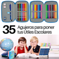 thumbnail image 4 of Lapicera Organizadora UNIVERSOENLINEA.COM Útiles Colores Doble Compartimiento Celeste, 4 of 7