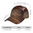 thumbnail image 2 of Balery Rustic American Flag Wood Gorra de béisbol de tamaño ajustable para correr, entrenar y actividades al aire libre. Gorra de papá para todas las estaciones., 2 of 6