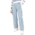 thumbnail image 1 of Pantalón Para Mujer Con Doble Bolsa Lateral Y Pinzas Quarry Color Azul, 1 of 4